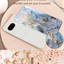 Marble Case for Google Pixel 9A 5G, Soft Silicone Clear TPU Case for Women, Pixel 9A Cute White Blue Marble Pattern Anti-Scratch Shockproof Protective Cover for Google 9A 6.3-inch (Blue)