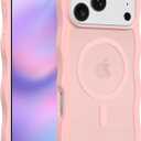 Cute Wave Design Case for iPhone 17 Pro Max, MagSafe Compatible, 16FT Military Protection, Translucent Matte TPU Shockproof Cover,Gray