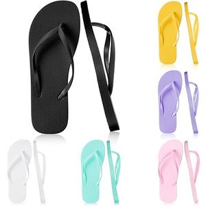 6 Pairs Flip Flops for Women Colorful Soft Lightweight Non Slip Shower Flip Flops for Summer Beach Pool Wedding Party ((8.5-9 size))