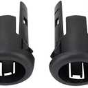 TRQ Rear Parking Assist Sensor Bezel Set Black Compatible with 2008-2015 Ford F-250 Super Duty F-350 Super Duty