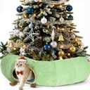 EHEYCIGA Cat Tunnel Bed for Indoor Cats, Cute Cat Donut Toy Tunnel for Small Large Cats with Washable Circle Cushion, Peekaboo Pet Cave Play Tunnel for Kitten, Puppy, Rabbit (Green)