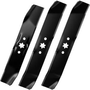 LT1045 46'' Mulching Blades for Cub Cadet Troy Bilt LT1046 LX460 LX465 LX466 LX468 GTX2446 LTX2146 54 inch Deck Riding Mower Lawn Tractor Replace 942-0611A 942-0612A 742-0611A 942-04124, 3 Pack, Black