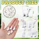 Amyhill 50 Pcs Mini Resin Lambs Tiny Goat Figurines Miniature Sheep Small Farm Animals Bulk for Spring Summer Christian DIY Micro Craft Planter Terrarium Garden First Communion Home Decor (White)