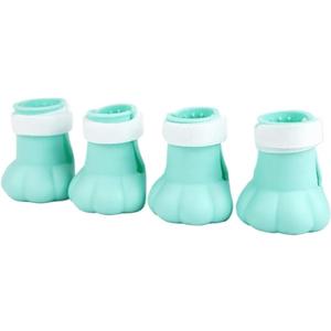 Cat Claw Protector - Convenient for Bathing and Feeding, Bathing Shoes Foot Covers for Cats, pet Grooming Silicone Claw Nail Covers Boots(Green S)