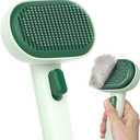 aumuca Cat Brush for Shedding, Cat Brushes for Indoor Cats, Horses Grooming Deshedding Brush for Dog Kitten Horse Massage Removes Loose Fur, Forest Green