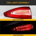Dasbecan Driver Side Tail Light Compatible with 2013-2016 Ford Fusion S SE Left Rear Light Replace# FO2804110 (DO NOT Fit Titanium model)