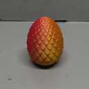 TBOLINE 12" 3D Printed Dragon Egg, Cool 3D Printer Articulated Crystal Dragon Toys for Kids, Surprise Animals Figurines Fidget Dinosaur Eggs Toys for Girls Kids Teen 5-7 4-6 8-12 (Laser Red)