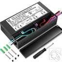 12V 100W Dimmable LED Driver, 5-in-1 Triac/ELV/MLV/0-10V/1-10V/PWM/V-R Dimming AC to DC Power Supply, IP67 Waterproof LED Transformer, UL Listed, Compatible with Lutron & Leviton Dimmer