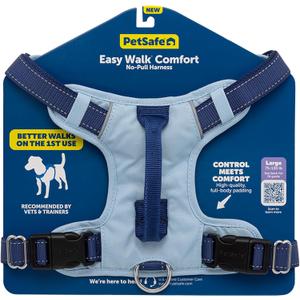 PetSafe Easy Walk Comfort No-Pull Dog Harness - Better Walk Training Harness - Full Body Padded Design - Durable Fabric - 5 Point Adjustable Fit - Everyday Leash Training - Blue - Large
