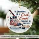 Hockey Coach Ornament 2025 - Appreciation Hockey Coach Gifts for Women Men, Ice Hockey Ornament for Christmas Tree, Inspirational Gifts for Coaches Leader Mentor Inspirer Supporter Teacher Trainer Dad