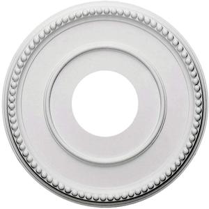 Ekena Millwork CM12BR Bradford Ceiling Medallion, 12 1/2"OD x 3 7/8"ID x 3/4"P (Fits Canopies up to 6 5/8"), Primed
