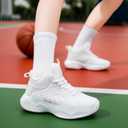 Beita Basketball Shoes for Women Fashion Sneakers Sport Shoes Anti Slip Breathable Tennis Shoes Volleyball Shoes Pickleball Shoes Running Shoes Rubber Sole Indoor Outdoor Court Light Weight Wide (White)
