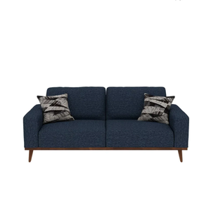Emerald Homes Heath Navy Blue Sofa 82"Width x 37"Depth x 32"Height And Two Matching Navy Blue Pillows