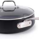 All-Clad HA1 Expert Hard Anodized Nonstick Saut Pan with Lid (4 Qt, 12") Dishwasher-Friendly, Oven-Safe Up to 500F & Compatible with All Stovetops (Gas, Electric & Induction) - Black