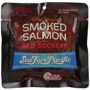 Sea Fare Pacific Wild Caught Smoked Sockeye Salmon Sport Pouch, 3 Ounce (Pack of 12)