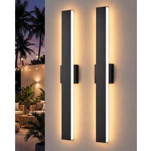 23.6" LED Outdoor Wall Lights, Modern Exterior Light Fixtures, 23.6IN