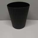 JiatuA Small Trash Can Plastic Wastebasket Round Garbage Container Bin for Bathroom, Kitchen, Bedroom, Home Office, College Dorm, Black