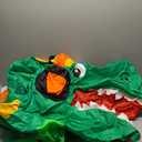 Spooktacular Creations Adult Halloween Inflatable Costume, Riding a Hip-hop Dinosaur Blow-up Costume, Green Inflatable T-rex Deluxe Ride On Halloween Costume for Halloween Cosplay Parties