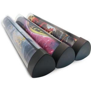 3 PCS Playmat Tube Prism-Shaped Playmat Tube for MTG, YGO, DTCG Playmats (3 pcs)
