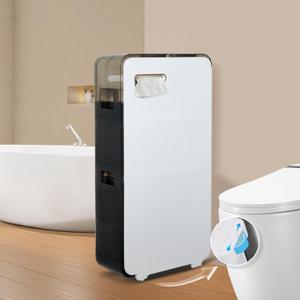 BGYMF Ultra Thin Bathroom Locker Plastic Locker with Drawers for Living Room, Bathroom, Kitchen, Room and Other Small Items(3 Tiers)