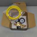 RX WELD Nitrogen Regulator with 0-800 PSI, CGA580 Inlet, Delivery Pressure Equipment Brass Inlet Outlet Connection Gauges with Refrigeration Hose