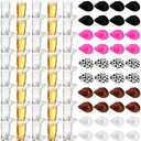 Sumind 80 Pcs Western Party Decoration Supplies Plastic Mini Cowboy Hats with 1 oz Miniature Cowgirl Cowboy Boot Shot Glasses