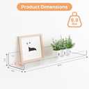 upsimples 6 Pack Acrylic Shelves for Wall Storage, 15" x 4 Floating Bookshelves for Kids, Display Shelf Organizer for Bathroom, Bedroom, Living Room, Kitchen, Room Decor, Clear