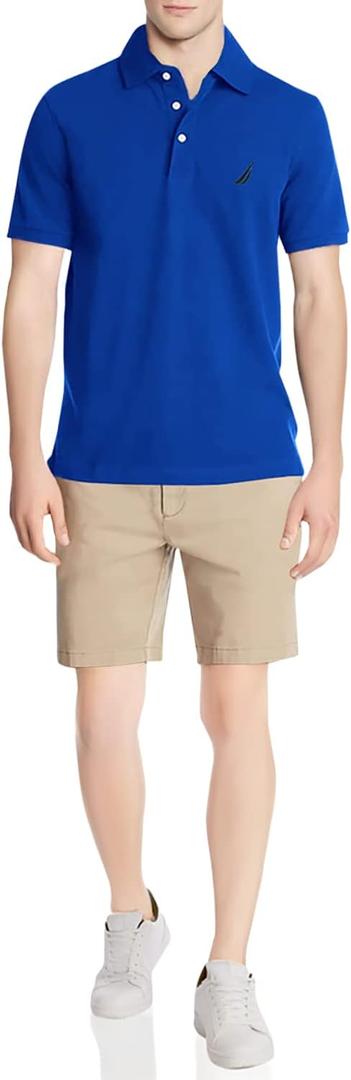 Nautica Men's Short Sleeve Solid Stretch Cotton Pique Polo Shirt (3X-Large, Bright Cobalt) Nautica Men's Short Sleeve Solid Stretch Cotton Pique Polo Shirt (3X-Large, Bright Cobalt)