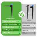 50PCS Drip Irrigation Emitters, Kalolary Adjustable 360 Degree Water Flow Drippers Emitters for 1/4" Drip Irrigation System Tubing, Garden Irrigation Drippers for House Garden Flower beds(Blue)