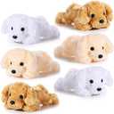 Harrycle 6 Pcs 8 Inch Dog Stuffed Animal Plush Dog Puppy Soft Plush Dog Pillow Toy Fluffy Puppy Set for Kids Girls Dog Theme Party Favor Birthday Baby Room Home Decor (Stylish Color, Stylish Style)