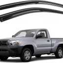 IG Window Visors Fit for 2005-2015 Toyota Tacoma Single Cab, Out-Channel Rain Guards Vent Wind Deflectors 2PC, Truck Accessories for 05-15 Tacoma Regular Cab (Single Cab Only)