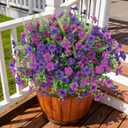 INQCMY Artificial Flowers for Outdoor Faux Plants Fake Flowers Spring Decor | 12 Bundles Faux Silk Colorful Daisy Realistic UV Resistant for Outside Home Planter Window Porch Patio Yard Decoration