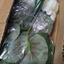 Hananona Artificial Geranium Flowers for Outdoors Geranium Silk Flowers Outdoor UV Resistant Garden Plants Faux Flowers for Home Kitchen Table Centerpieces Decor (12, White)