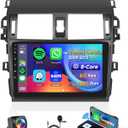[8 CORE 6G+128G] for Toyota Corolla 2009-2013 Car Radio with Wireless Carplay/Android Auto, 9 Inch Android 13 IPS Touch Screen Car Stereo, Bluetooth, GPS, WiFi, DSP, SWC + HD Backup Camera