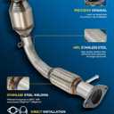 PHILTOP Front and Rear Catalytic Converter Kit Compatible With Chevy, 2010-2014 Equinox/Terrain 2.4L, 2012-2015 Captiva Sport 2.4L OE Replace 54850, 642042, 50508, 644015, 50507 (EPA Compliant)