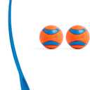 Chuckit! Ultra Dog Ball & Launcher Bundle Classic 26M 26" Length with 2 Pack Medium (2.5") Bouncy Fetch Balls for Dogs 20-60 lbs, Dog Fetch Ball Thrower