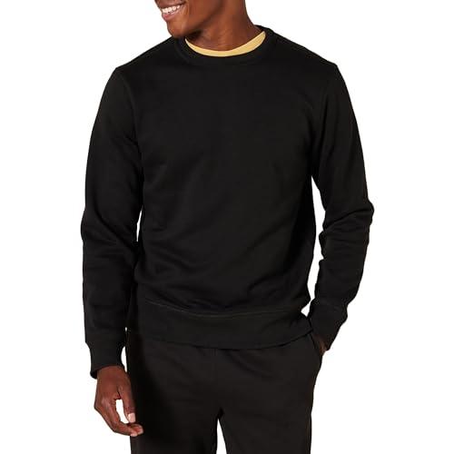 Amazon Essentials Men's Crewneck Fleece Sweatshirt, Black, Large
