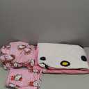 Hello Kitty Sheet Set - Bundle of Bedding with Bedspread, Flat Sheet, Fitted Sheet, and Pillowcase for Twin Bed, More | Bedroom Decor