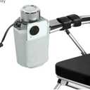 TYYIHUA Cup Holder and Phone Holder for Power Wheelchair, Compatible with Most Electric Wheelchairs, Secure & Convenient Drink Carrier, Grey