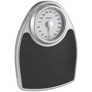 Thinner by Conair Scale for Body Weight, Analog Bathroom Scale in Black (1 Count)