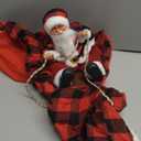 Dog Cat Christmas Winter Plaid Hoodie Coat for Pet - Santa Claus Running Xmas Dog Clothes XXXL