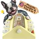 KADTC All IN ONE 2 in 1 Paw-Activated Rolling Dog Puzzle Toy & Large Capacity Slow Puzzles Feeder for Small/Little/Medium Breed Dogs Treat Dispensing Thanksgiving Toys Puppy Interactive Food Dispenser (Yellow)