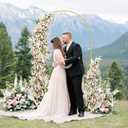 7.2FT Metal Arch Backdrop Stand Gold Arched Backdrop Frame for Wedding Party Ceremony Birthday Bridal Baby Shower Garden Floral Balloon Arch Decoration