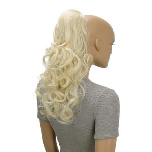 CAISHA 18" Hairpiece Ponytail Extensions Voluminous Wavy Platinum Blonde PH25