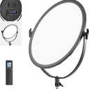Neewer LED Bi-Color Studio Round Lighting, Ultra Thin Studio Edge Flapjack Light, 18''/45.5cm 70W Dimmable Portrait Light with AC Adapter/2.4G Wireless Remote (Battery/Light Stand Not Included)