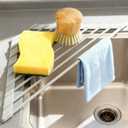 MERRYBOX Triangle Roll Up Dish Drying Rack Over The Sink, 2025 Anti-Rust Sink Drying Rack with Full Silicone Wrapped for Top of Corner, Anti-Slip Organizer for Kitchen (Triangle: 15.75" x 9" x 3")