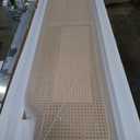 Merax Full Bedframe with Full Size Trundle and Footboard, Vintage Wooden Daybed Platform Bed with Natural Rattan Headboard, Noise-Free, No Box Spring Needed, Antique Walnut