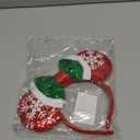 LSHDXD Christmas Mouse Ears Bow Headband Hair Hoop, Glitter Snowflake Hair bands for Christmas Party Supplies Hot Pink Princess Dress Up