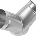 45 Degree 8 x 6 x 6 Inch Y Shape Duct Splitter - Metal 3 Way Connector - Galvanized steel - Duct Adapter - for Dryer Vent, Exhaust Fan, Hose, Home or Industrial HVAC Exhaust Ventilation