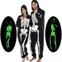 Sincere Party Monkey,Dalmatian,Snowman,GID Skeleton for Adults,Animal Oneise Pajamas Outfit for Unisex Men and Women, XL